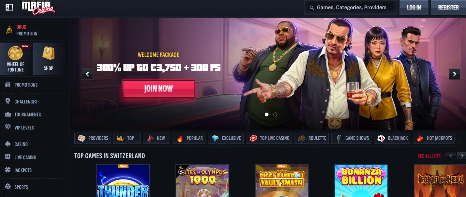 Mafia Casino Screen